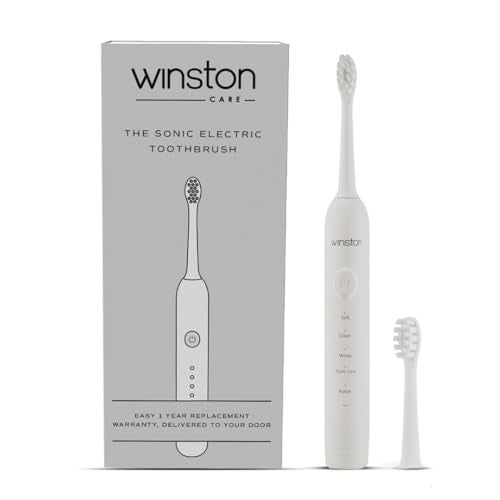 Winston Rechargeable Sonic Electric Toothbrush with Super Soft Bristles for Adults | IPX8 Waterproof with 5 Cleaning Modes | Suitable for Sensitive Gums 1-Year Warranty (White) - Image 1