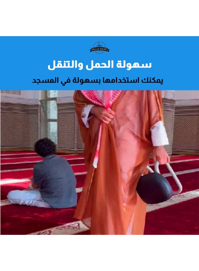 Relax Smart Prostration Chair is a Prayer Chair for Muslims - Comfort and Support During Prayer, Padded Leather Seat Handcrafted, Ergonomic Design for Comfortable Prayer Position, Meditation Stool Mindfulness Prayer Kneeling Stool Sujoud Chair with Anti-slip Cover, Black, 25x28x22.5cm - Image 4