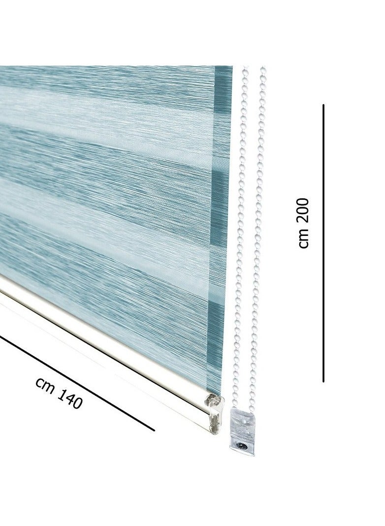 Home Gallery Zebra Blinds for Windows 140*200 cm light Blue - Image 4