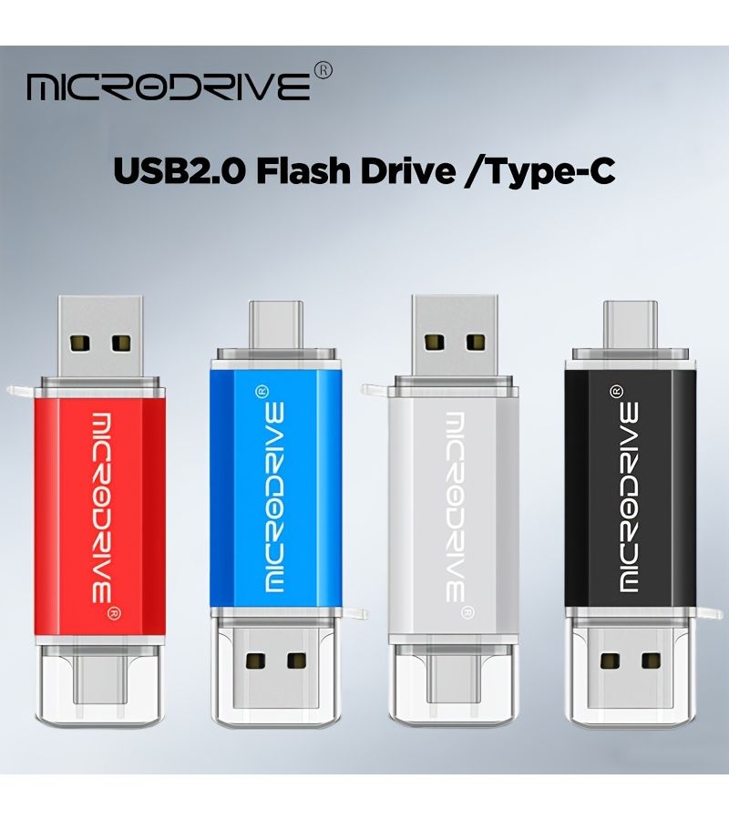 محرك أقراص فلاش Microdrive Classic من النوع C USB 2.0 بسعة 2 جيجابايت، باللون الأزرق، للهاتف والحاسوب والمركبة - Image 1