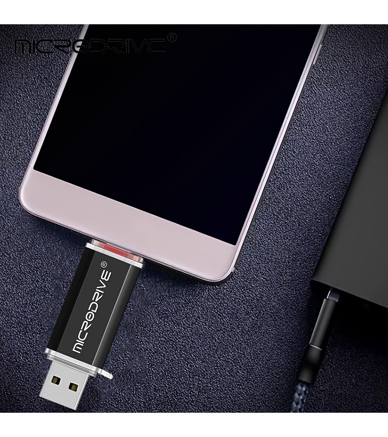محرك أقراص فلاش Microdrive Classic من النوع C USB 2.0 بسعة 2 جيجابايت، باللون الأزرق، للهاتف والحاسوب والمركبة - Image 2