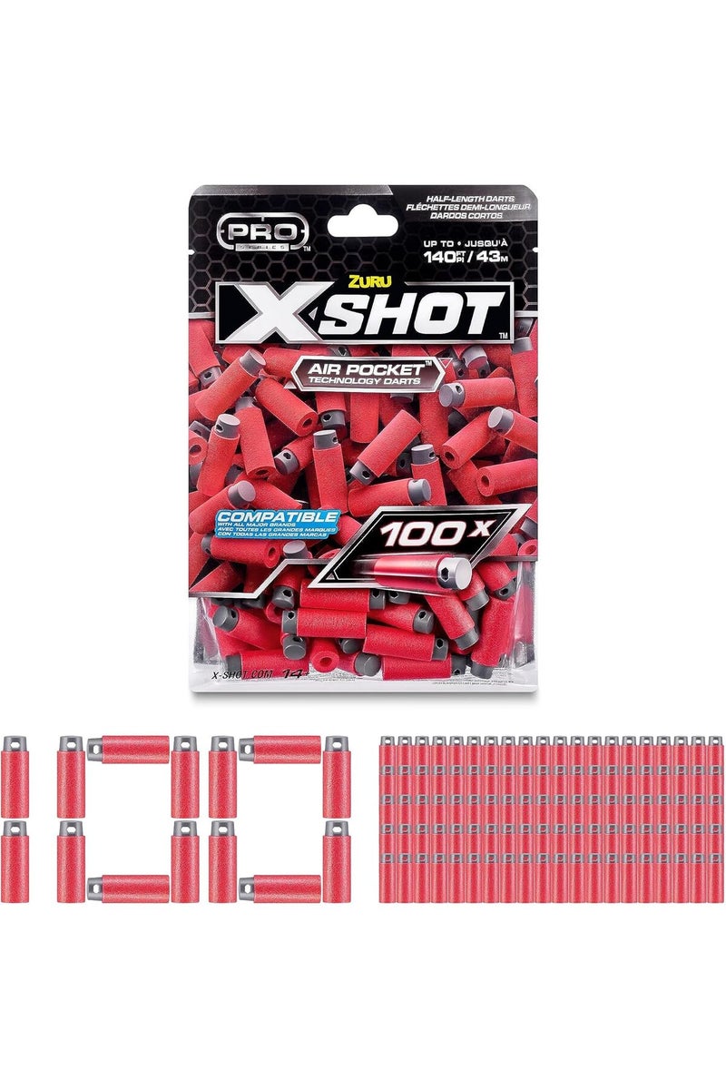 X-Shot حزمة إعادة تعبئة 100 سهم بتقنية جيب الهواء نصف الطول من سلسلة XSHOT Pro - Image 3