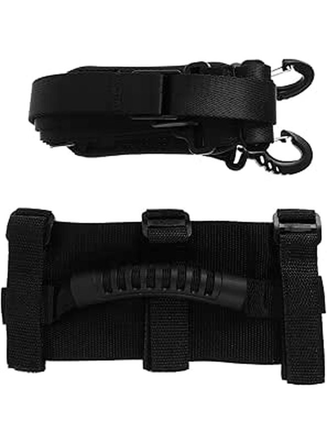 Adjustable Scooter Carrying Strap and Handle Set Black Shoulder Belt for Electric Kick Scooters - Image 1