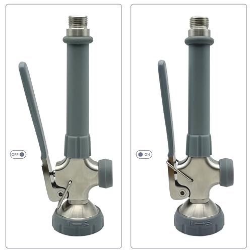 Achelous Pre Rinse Spray Valve Head Dual Function, Commercial Sink Faucet Sprayer Head with Grip Handle, High Pressure Dish Sprayer Nozzle for Commercial Kitchen Faucet Replacement (Grey) - Image 4