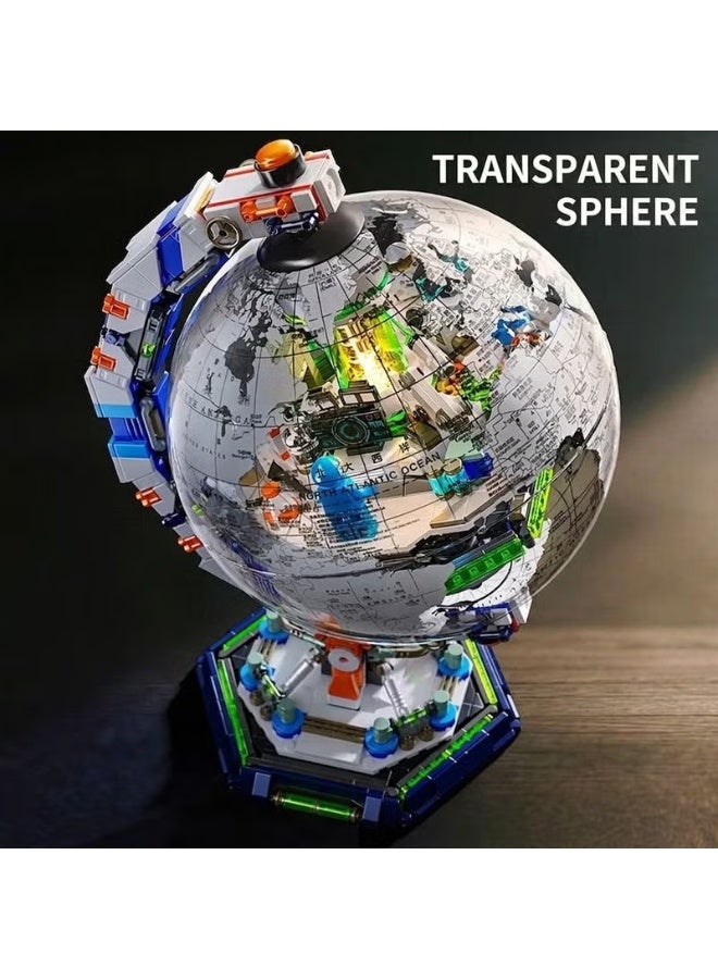 3D الكرة الأرضية كتل البناء مجموعة للأطفال، نموذج بناء محطة الفضاء، STEM التعليمية DIY بناء لعبة، هدية اللغز الإبداعي للفتيان والبنات - Image 2