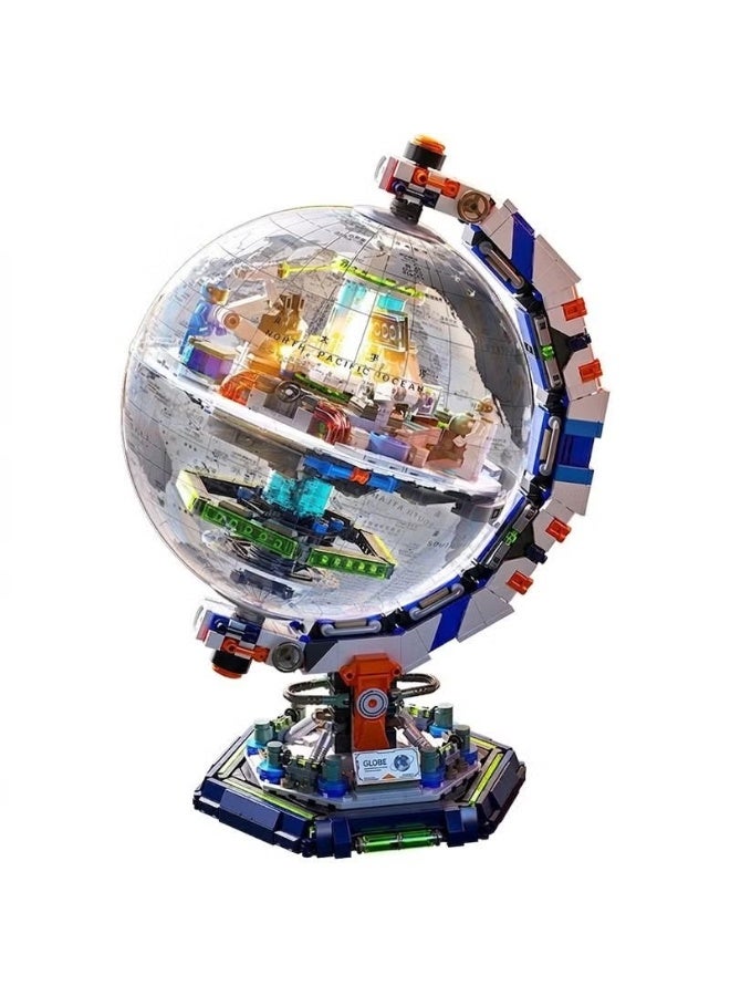 3D الكرة الأرضية كتل البناء مجموعة للأطفال، نموذج بناء محطة الفضاء، STEM التعليمية DIY بناء لعبة، هدية اللغز الإبداعي للفتيان والبنات - Image 5