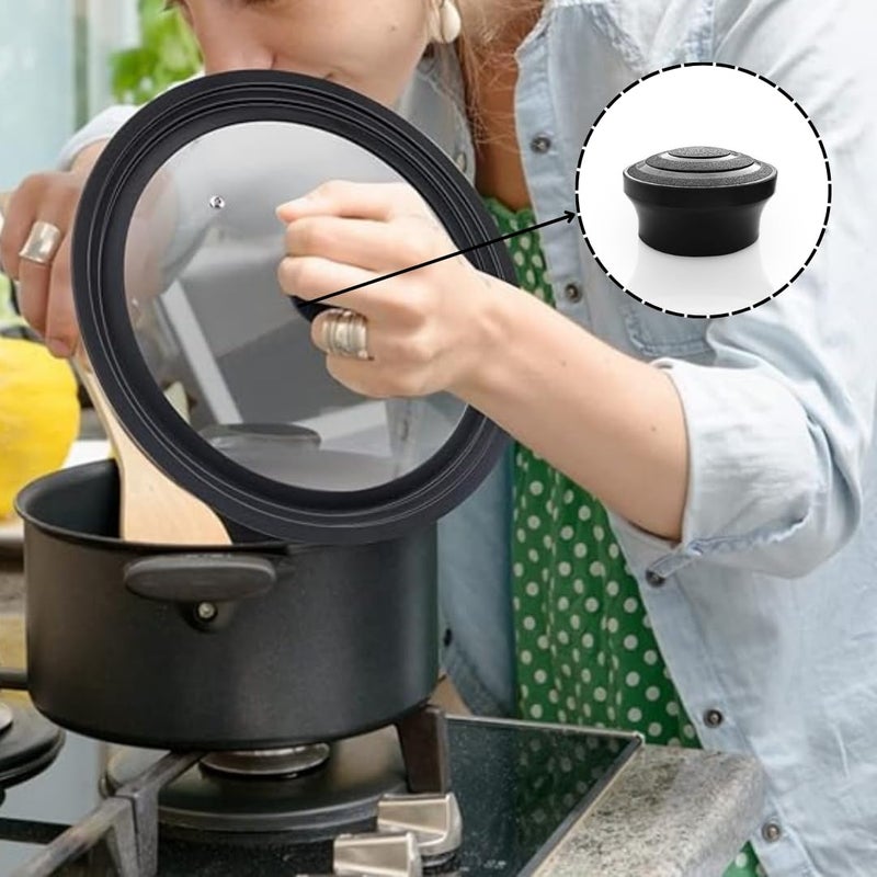 THE COOK HOUSE Plastic Knob for Hot Pot Lid Set of 5 | Pan Lid Replacement Knob | Holding Handle Cover for Cookware Lid | Ideal for Glass Steel Ceramic Lid - Image 3