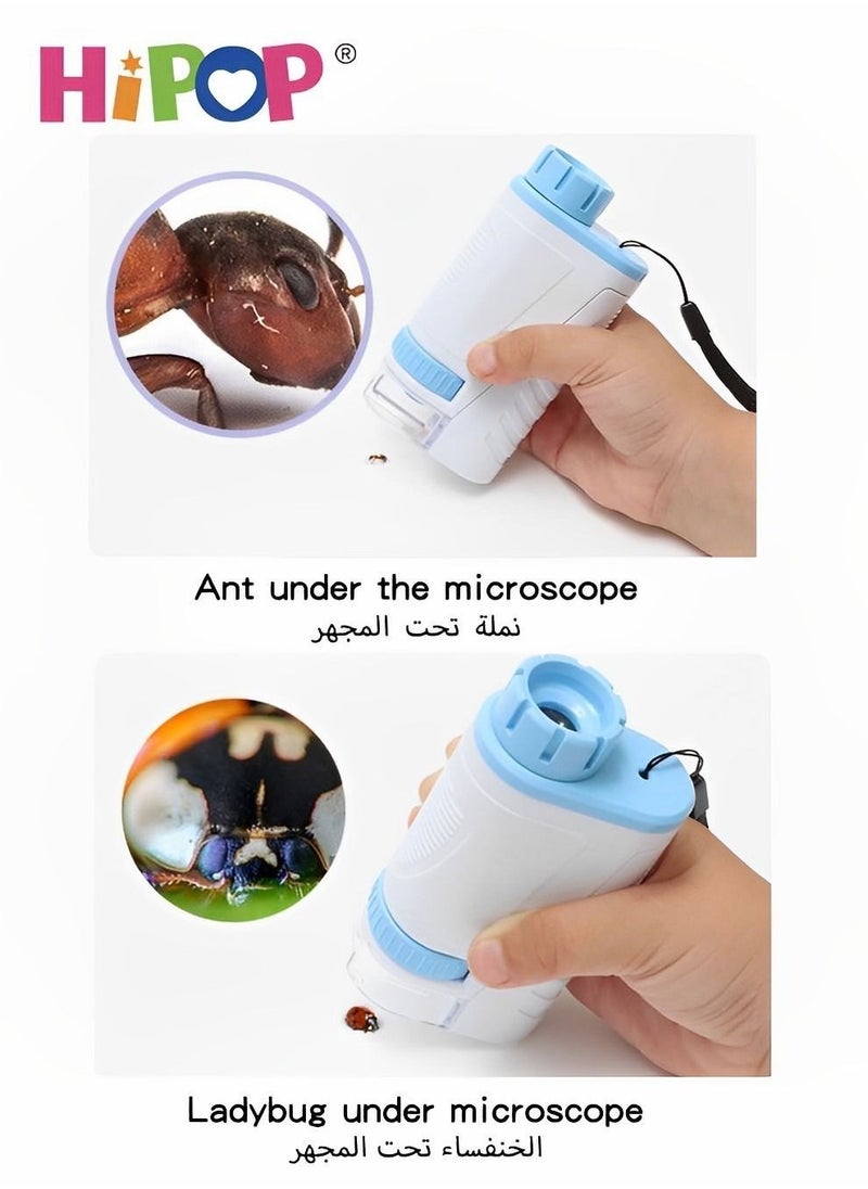 Portable Microscope 2 In 1,Handheld Microscope With Mobile Phone Observation And Base,High Definition Imaging,Educational Toys For Kid