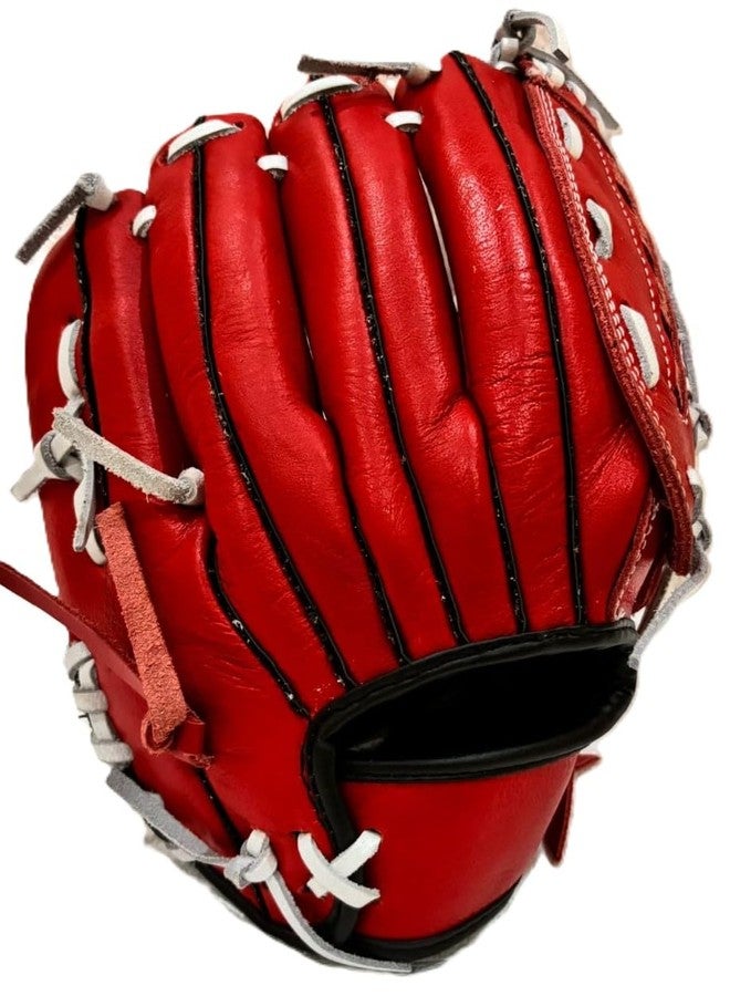 GDON Softball and Baseball Leather Left Hand Glove Color Red - Image 2