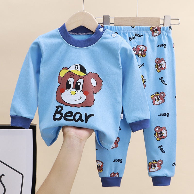 Children's Underwear Set Pure Cotton Pajamas Girls Baby Autumn Clothes Autumn Pants Pure Cotton Boys Home Clothing Children's Clothing Wholesale - Image 5