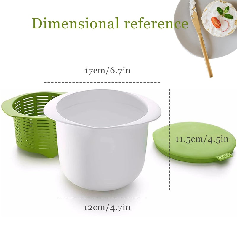 Microwave Cheese Maker With Mold Set Tofu Press Filter Drain Easy Home Cheese Making Supplies Green Stamper - Image 3
