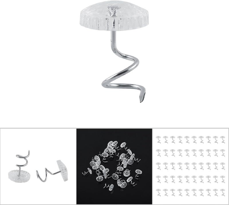 Simple multi-color universal build 30/50 PCS Bed Skirt Pins, Clear Heads Twist Pins Upholstery Screws for Upholstery Car Sofa Headliner Drapery Craft (50Pcs) Labor saving Multi-hub shipment dispatch Various color options Wide daily application General purpose premium build Popular trusted craftsmanship Liquid tight joint Ergonomic build Upgraded simple practical design Full land route delivery All usage compatible Varied dimensions Replaceable parts Mountain region eligible ship Indoor outdoor all-purpose fit Classic practical design Gulf climate fit All governorates deliver Gulf user preference oriented build Locally packed stock Anti slip Advanced compact design Wet anti slip Gulf market trial optimized design - Image 2