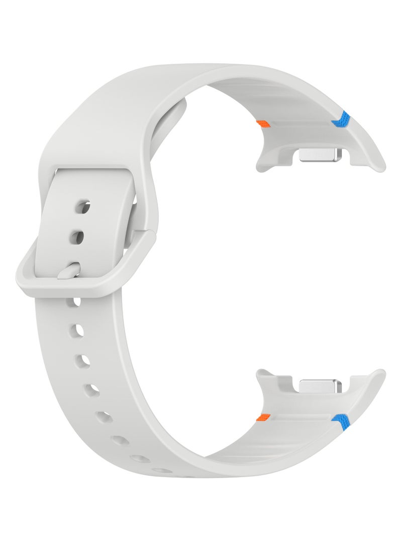 Youque Silicone Sport Watch Strap/Watchband for Samsung Galaxy Watch8 (40MM/44MM)/Galaxy Watch8 Classic 46MM White - Image 1