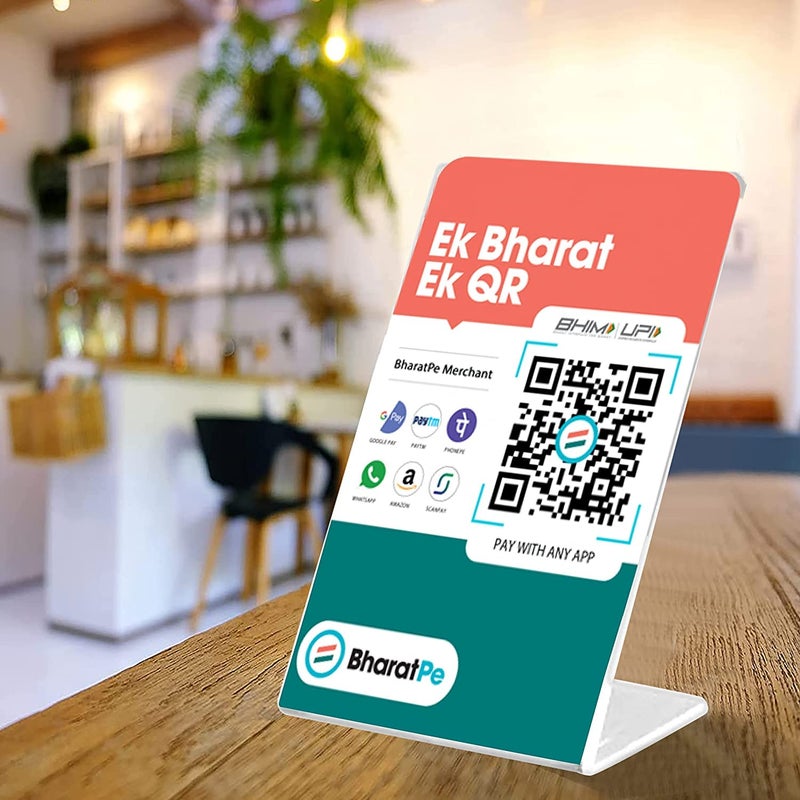CPI White Acrylic Display Stand for Shops, Restaurants, Bar, Hotels for Bhim,Gpay Phonepay, QR Bar Code L Shape Stand 4 X 6 Inch (A6) (Pack of 2) - Image 5