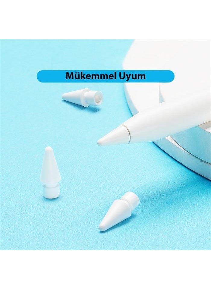 Polham Dux Series 2 Pieces Replacement Pen Nib for Apple Pencil 1/2, Pressure and Tilt Sensitive Pen Tip  - Image 2