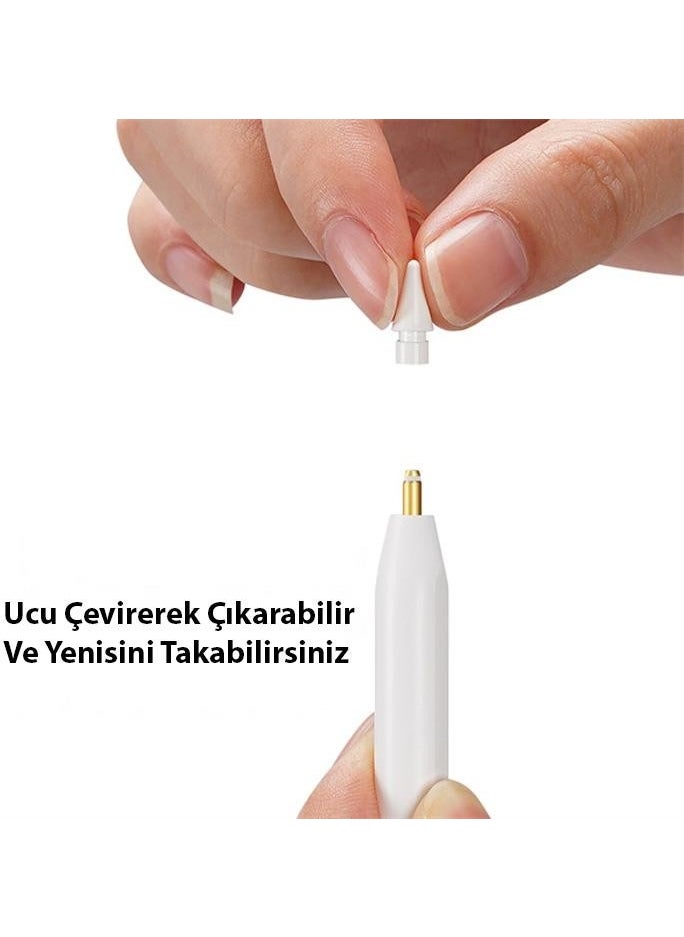 Polham Dux Series 2 Pieces Replacement Pen Nib for Apple Pencil 1/2, Pressure and Tilt Sensitive Pen Tip  - Image 4