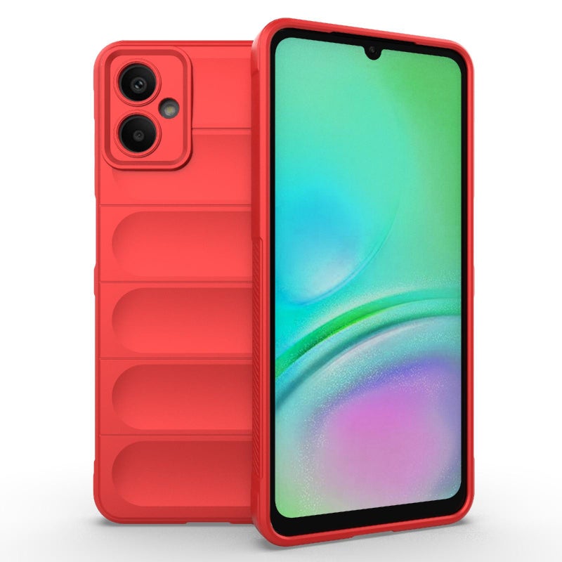 HuHa Case Cover For Samsung Galaxy A06 5G Magic Shield TPU + Flannel Phone Case(Red) - Image 1