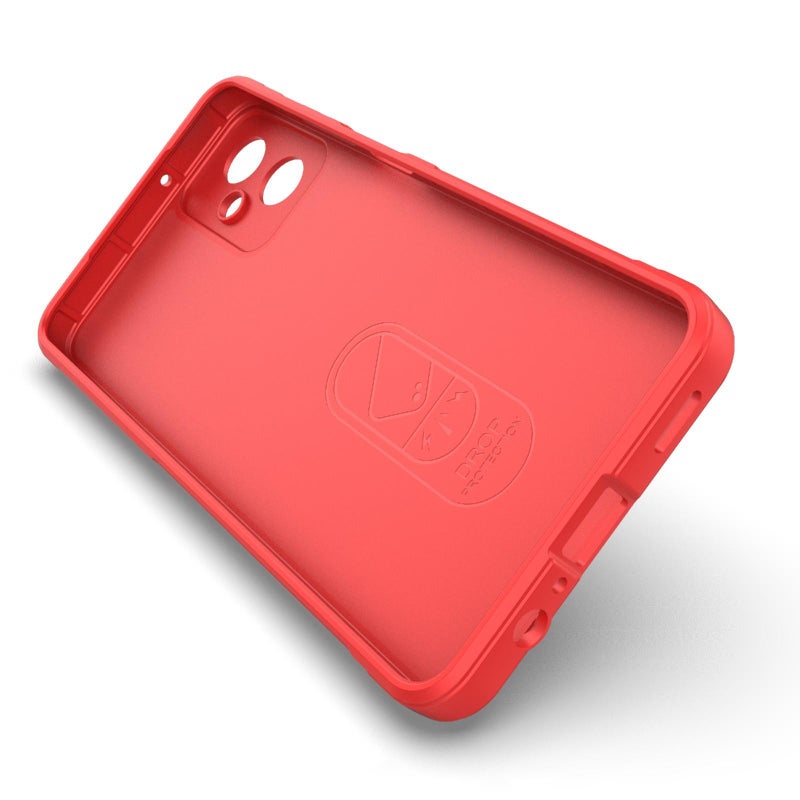 HuHa Case Cover For Samsung Galaxy A06 5G Magic Shield TPU + Flannel Phone Case(Red) - Image 4