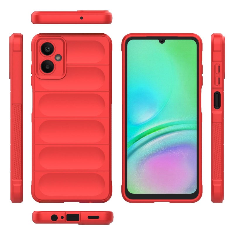 HuHa Case Cover For Samsung Galaxy A06 5G Magic Shield TPU + Flannel Phone Case(Red) - Image 3