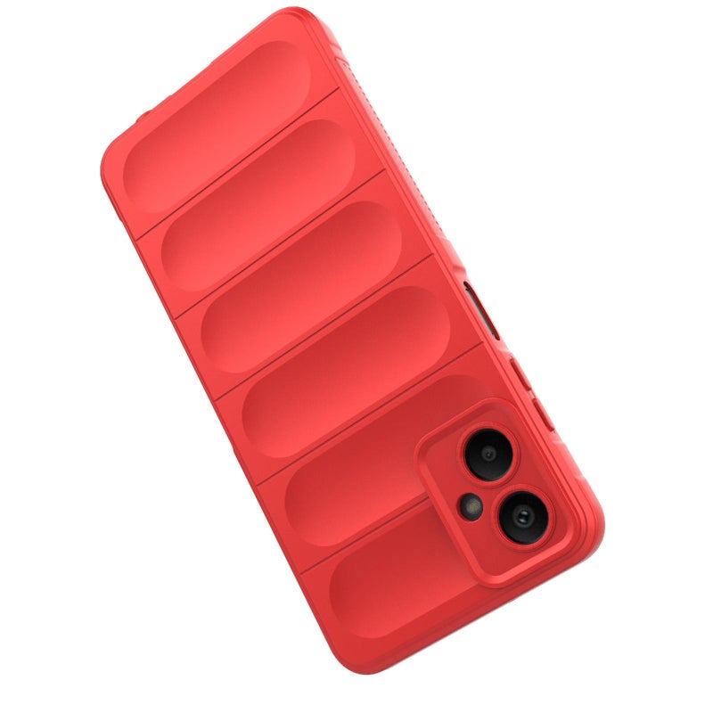 HuHa Case Cover For Samsung Galaxy A06 5G Magic Shield TPU + Flannel Phone Case(Red) - Image 5