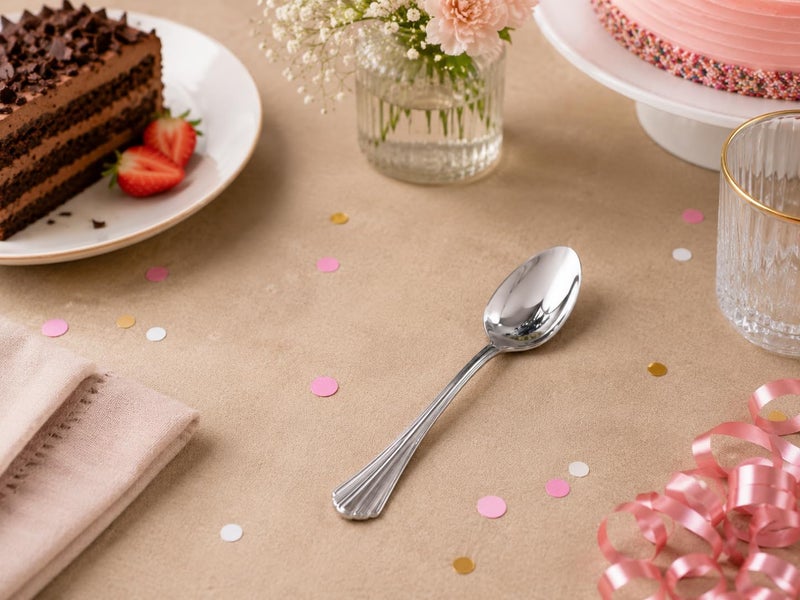 Servewell PartyMate Disposable Plastic Eating Spoons - 24 Pack - Image 4