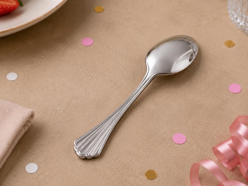 Servewell PartyMate Disposable Plastic Eating Spoons - 24 Pack - Image 5