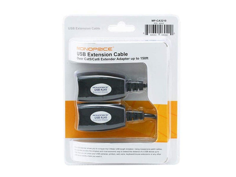 Monoprice USB Extender over CAT5E or CAT6 Connection up to 150ft - Image 2
