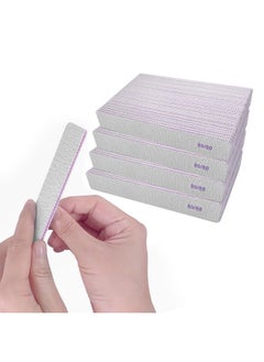GigaGround 80/80 Grit Nail Files (100 Pcs), Coarse Emery Boards for Acrylic Nails and Gel Nails, Nail File Double Sided 80 Grits Emory Professional Nail Filers Pack  - Image 4