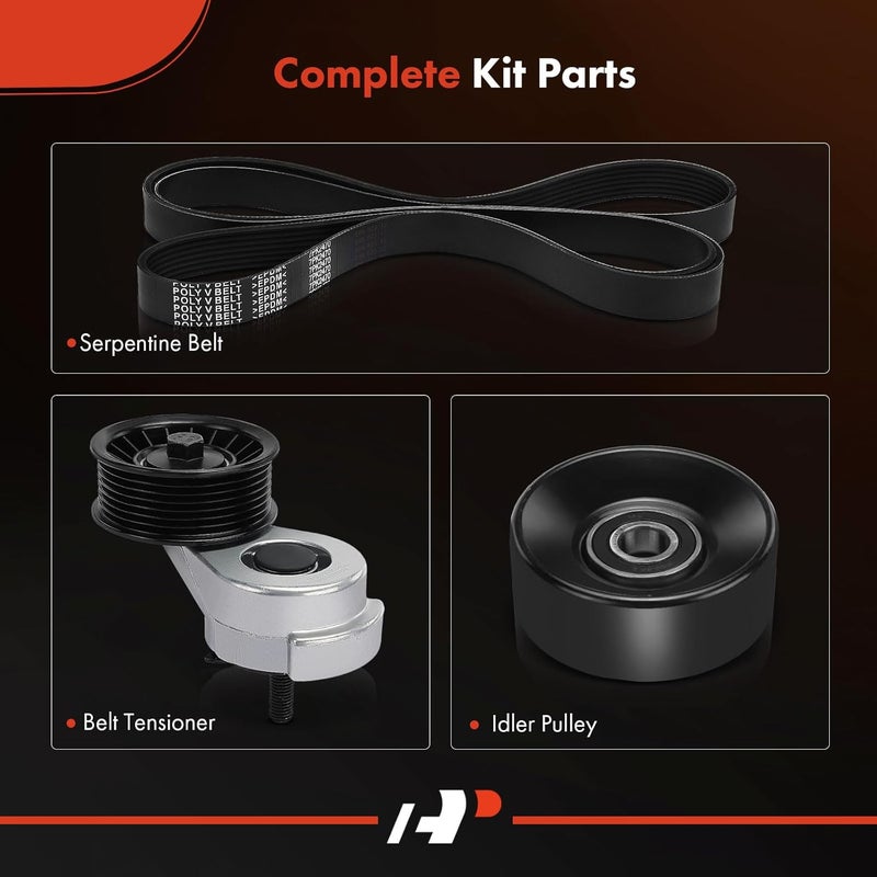 A-Premium Engine Serpentine Belt Drive Component Kit for Dodge and Ram Models - Image 2