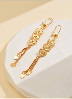 GOLDMAX Elegant 21k Gold Plated Drop Earrings For Women  - Image 1