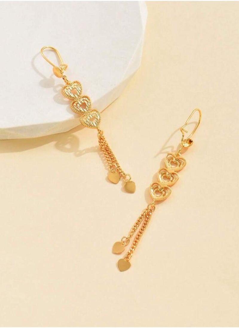 GOLDMAX Elegant 21k Gold Plated Drop Earrings For Women  - Image 2