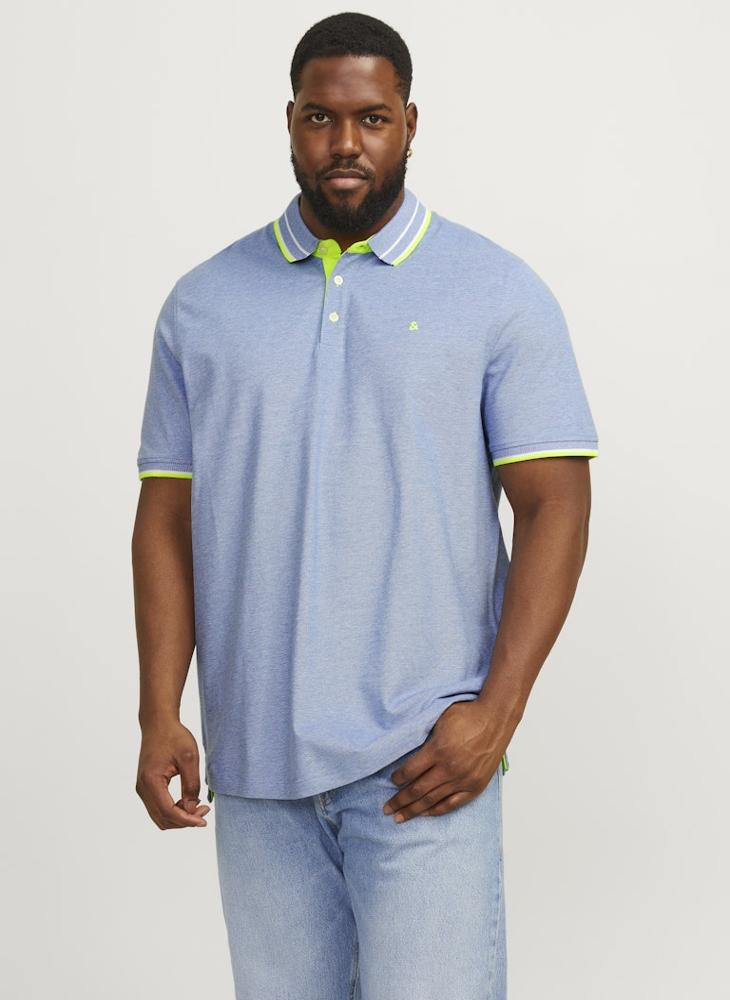 JACK & JONES Plus Size Logo Print Polo Shirt  - Image 1