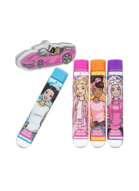 Barbie Bubble Bath Set of 4 with Bath Time Squishy for Kids, Fun & Fresh, Scented Bath Time, Gentle Bubble Bath, 3 Years+ - Multicolor
