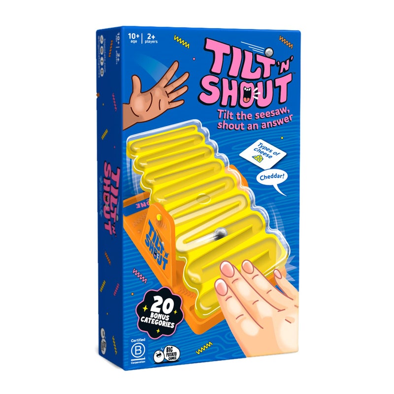 Big Potato Tilt n Shout FastPaced Family Board Game for Adults Kids Shout Out Trivia Party Game with Categories Bonus Content New Board Games 2025 - Image 3