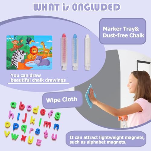 Warasee Magnetic Wall Decal Arch, 15'' x 31'' Magnetic Chalk Board Sticker for Kids, Playroom, Home (Light Gray) - Image 5