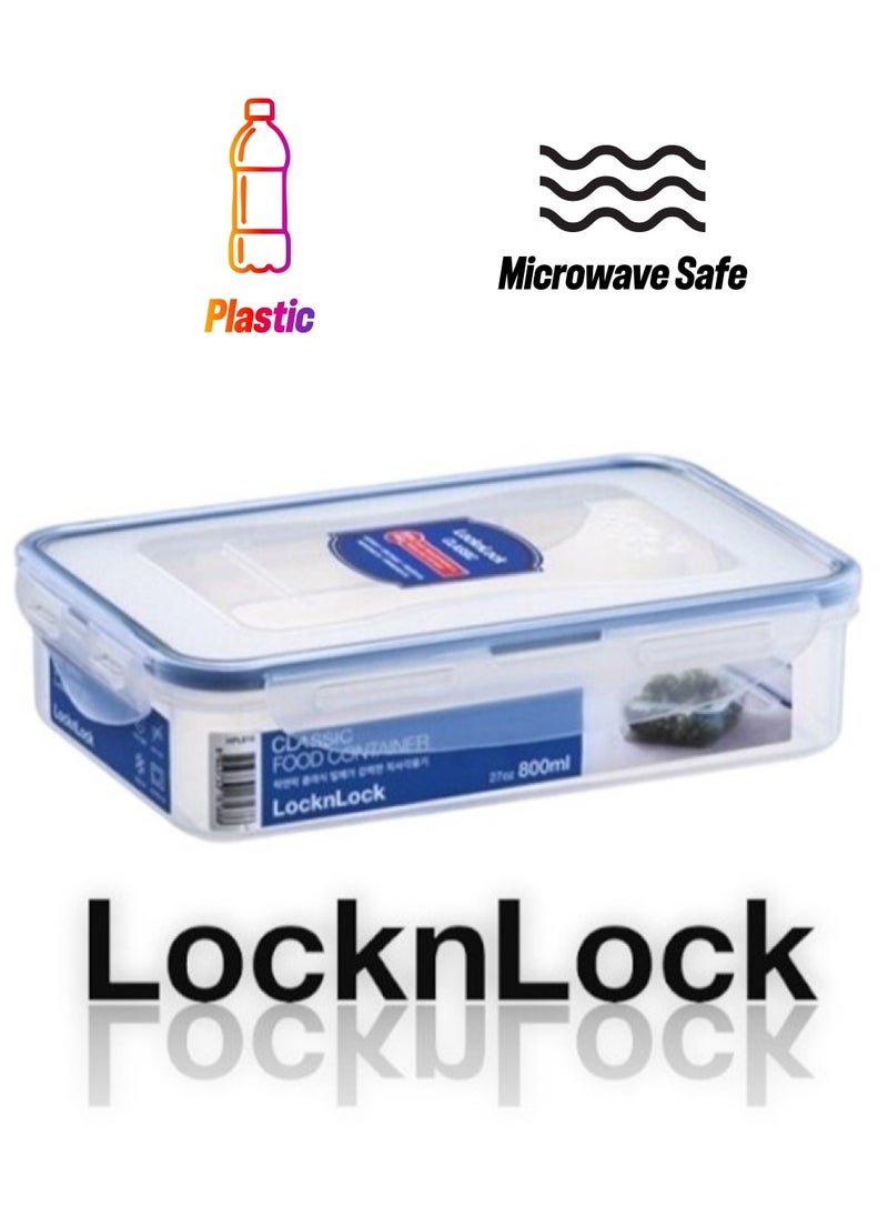 LOCK & LOCK - LocknLock 800ml  Rectangular  Airtight Food Storage Container- BPA-Free, Microwave, Freezer, and Dishwasher Safe - Image 1