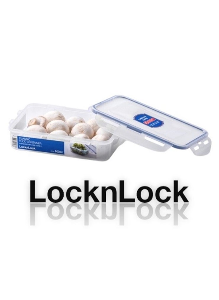 LOCK & LOCK - LocknLock 800ml  Rectangular  Airtight Food Storage Container- BPA-Free, Microwave, Freezer, and Dishwasher Safe - Image 1