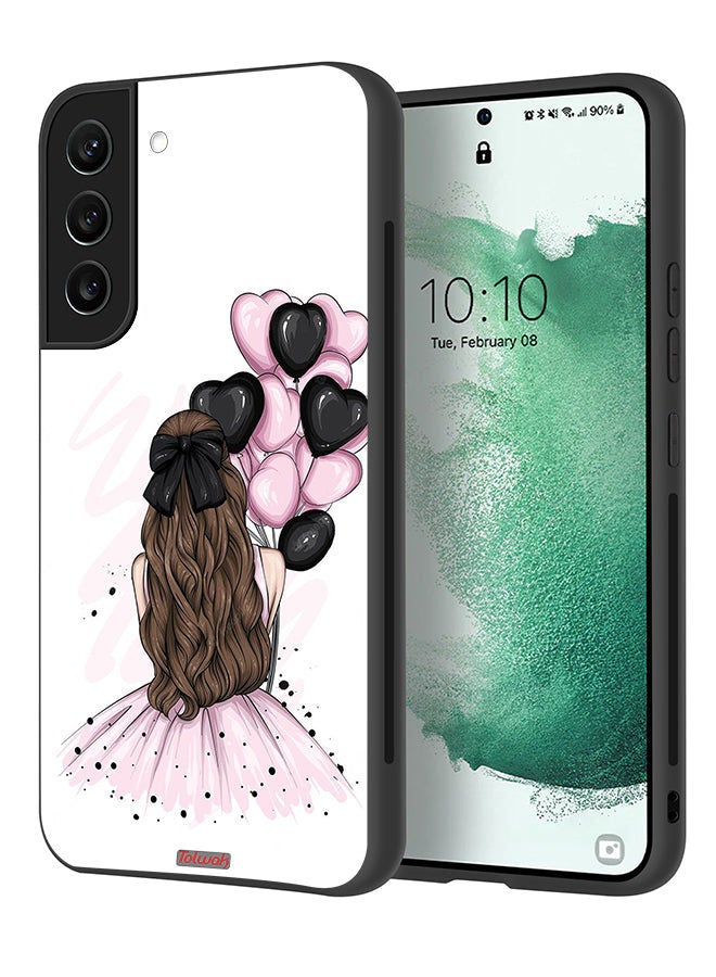 Tolwak Samsung Galaxy S21 5G Protective Case Cover Holding Balloons Girl Art - Image 1