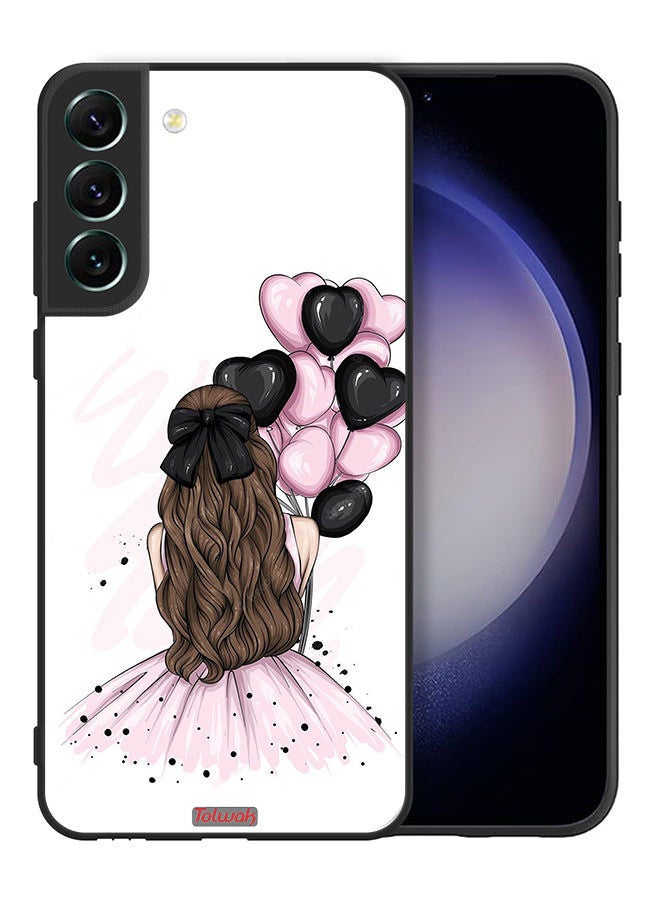 Tolwak Samsung Galaxy S21 5G Protective Case Cover Holding Balloons Girl Art - Image 2