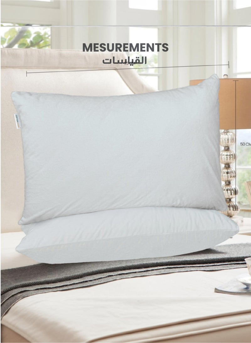 كوتون هوم Cotton Home® واقيات وسائد تيري مقاومة للماء بنسبة 100% مع سحاب مقاس قياسي 50 × 75 سم، 20 × 26 بوصة غطاء وسادة تيري مقاوم للماء حشرات السرير وعث الغبار أغطية وسائد بيضاء حزمة 1 - Image 3