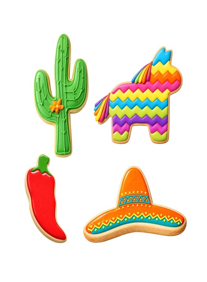 Foose Brand Cookie Cutters Fiesta 4 Pc Set with Recipe Card, Made in USA - Image 3