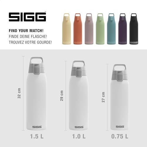 SIGG - Insulated Water Bottle - Shield Therm One White - Suitable for Carbonated Beverages - Leakproof - Dishwasher Safe - BPA Free - 90% Recycled Stainless Steel - White - 34 Oz - Image 5