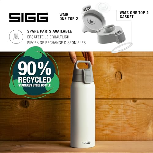 SIGG - Insulated Water Bottle - Shield Therm One White - Suitable for Carbonated Beverages - Leakproof - Dishwasher Safe - BPA Free - 90% Recycled Stainless Steel - White - 34 Oz - Image 4