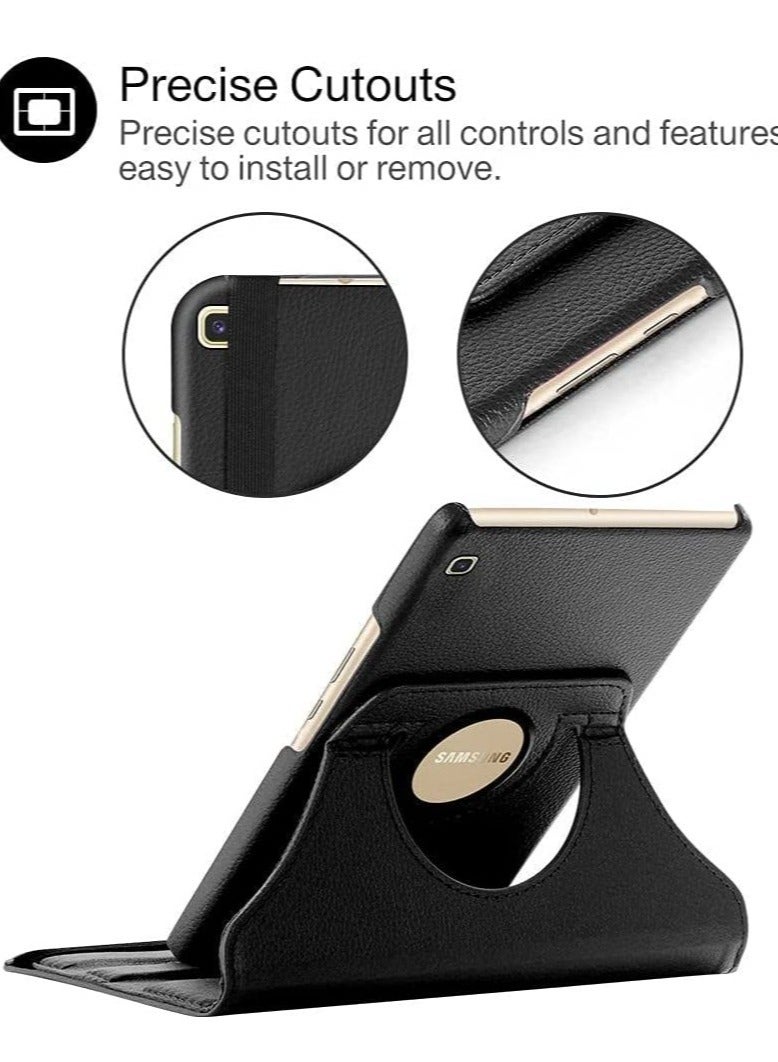 ELTRAZONE Galaxy Tab A7 Lite Case, Samsung Tab A7 Lite Case, 360° Rotating Multi-Angle Stand, PU Leather Flip Folio Case For Samsung Galaxy Tab A7 Lite T220/T225 Case Black - Image 4