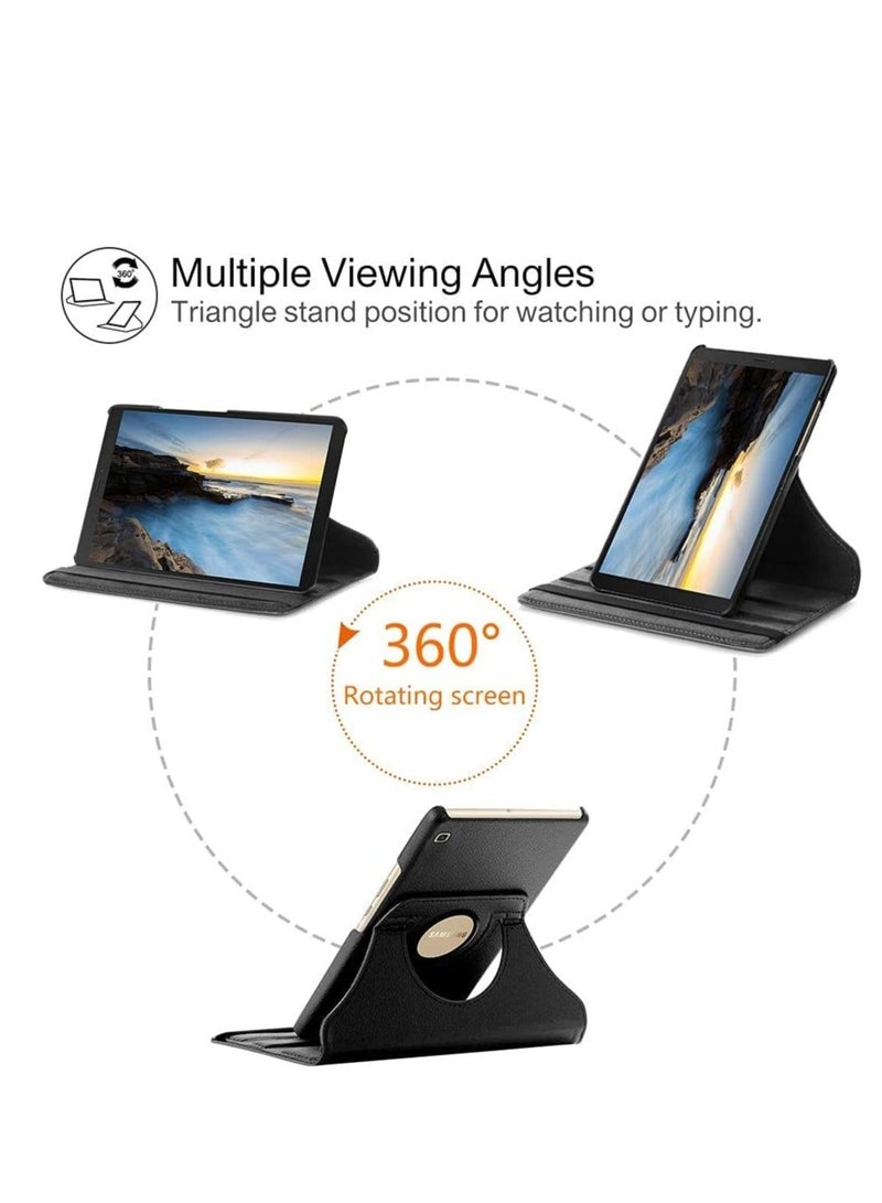 ELTRAZONE Galaxy Tab A7 Lite Case, Samsung Tab A7 Lite Case, 360° Rotating Multi-Angle Stand, PU Leather Flip Folio Case For Samsung Galaxy Tab A7 Lite T220/T225 Case Black - Image 3