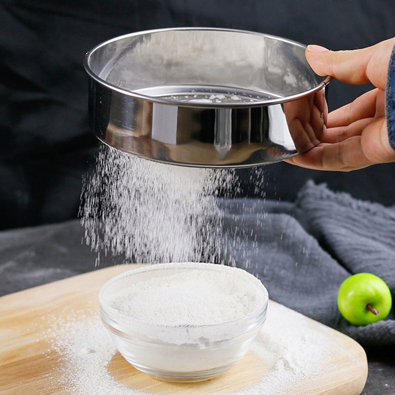 Household Stainless Steel Flour Sieve Sifter Manual Powder Sieve Baking Tool - Image 4