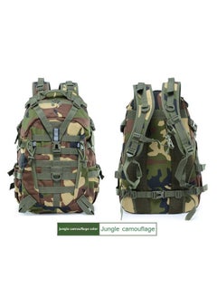 Men's Camouflage Hiking Backpack Outdoor Travel Camping Sport Dual-shoulder Bag Tactical Military Style Rugged Durable-Color:Jungle-Capacity:20-35L