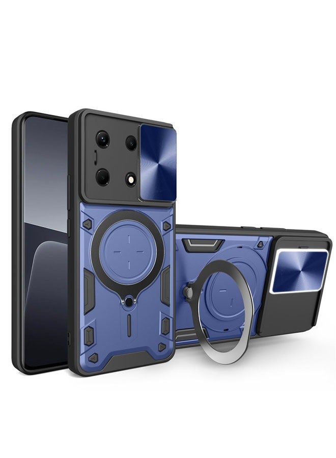 general Compatible with Infinix NOTE 30 4G/Infinix NOTE 30 PRO phone case, car magnetic case, camera cover with sliding cover and metal ring magnetic holder