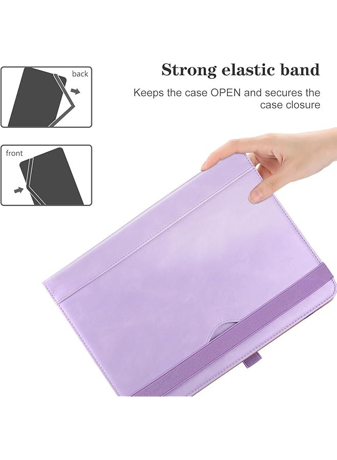 Procases 9 Inch -10.1 Inch Inch Universal Tablet Case Protective Cover Stand Folio Case For 9 10 10.1 Inch Android Touchscreen Tablet With 360 Degree Rotatable Kickstand Multiple Viewing Angles -Lightpurple - Image 4
