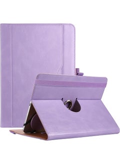 Procases 9 Inch -10.1 Inch Inch Universal Tablet Case Protective Cover Stand Folio Case For 9 10 10.1 Inch Android Touchscreen Tablet With 360 Degree Rotatable Kickstand Multiple Viewing Angles -Lightpurple  - Image 1